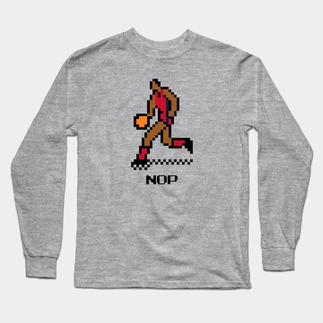 8-Bit Basketball - New Orleans Long Sleeve T-Shirt by The Pixel League